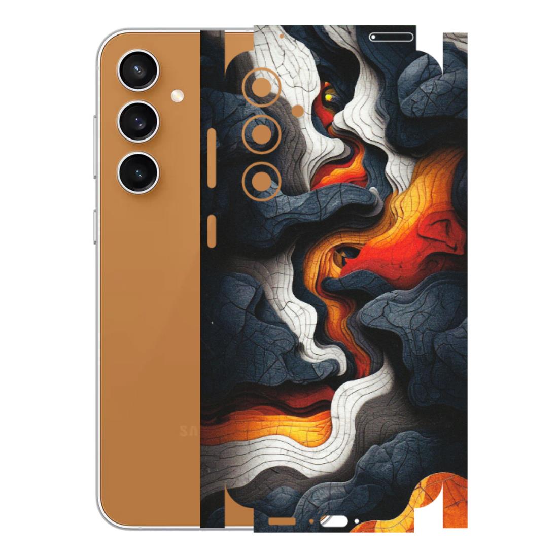 Samsung A/S Series Phone Skins (All Models) - Abstract Volcanic Layers - Matte Finish (M-52) Samsung Galaxy S23 FE (5G)
