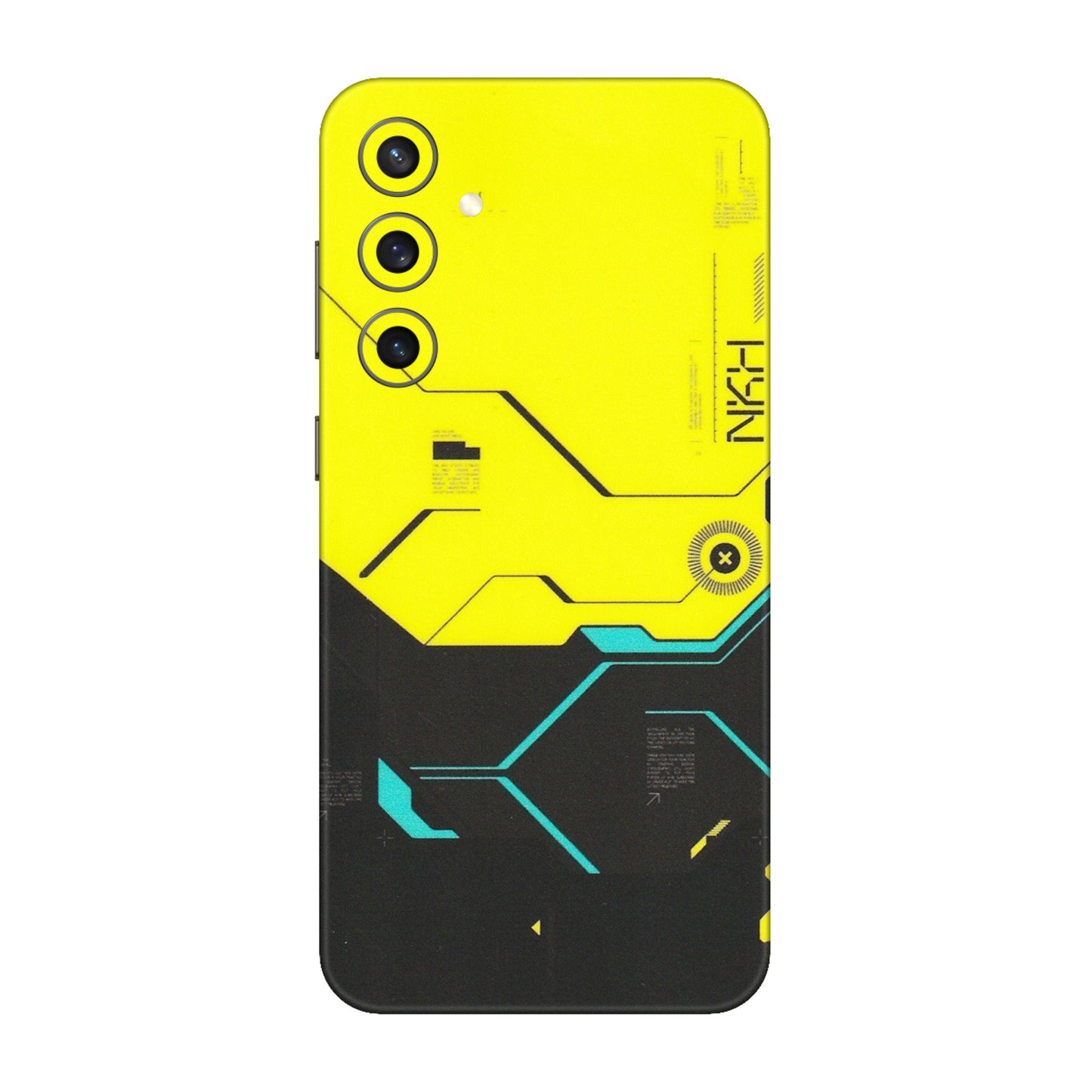 Samsung A/S Series Phone Skins (All Models) - Black Yellow Technica - Matte Finish (M-53) Samsung Galaxy S23 FE (5G)
