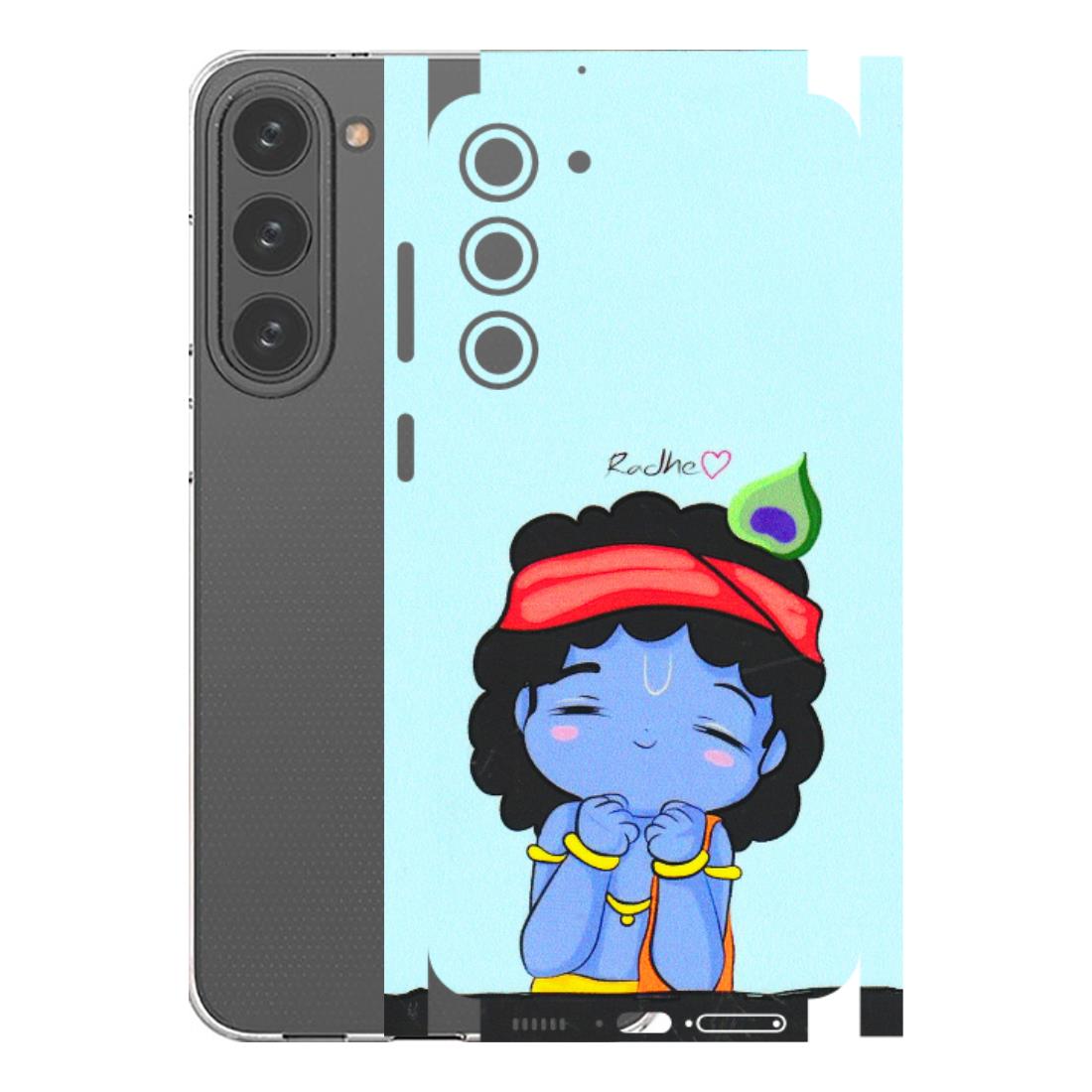 Samsung A/S Series Phone Skins (All Models) - Radhe Radhe Cute Toon - 3D Embossed Finish (L-05) Samsung Galaxy S23 Plus (5G)