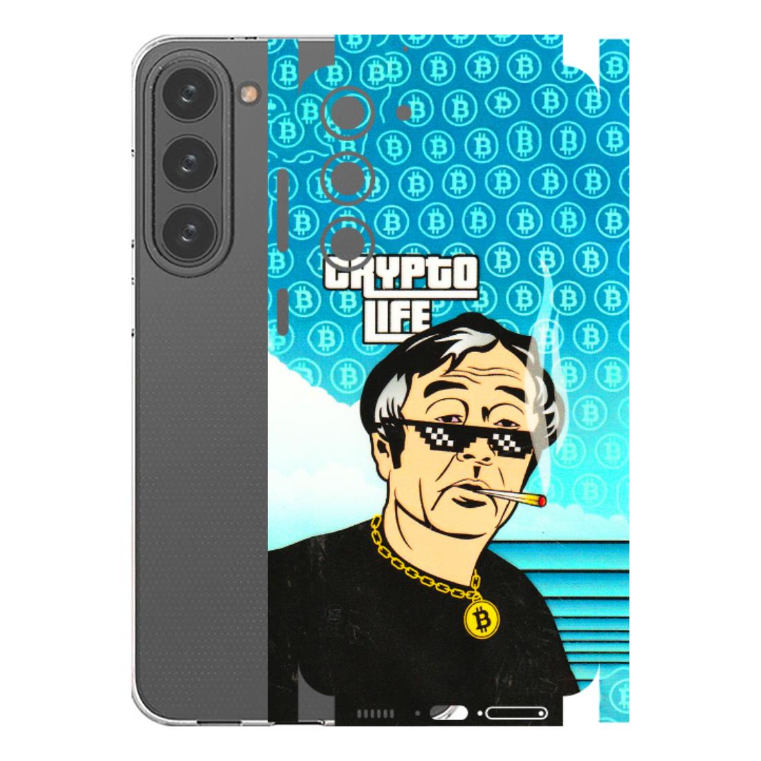 Samsung A/S Series Phone Skins (All Models) - Crypto Thug Life - 3D Embossed Finish (L-179) Samsung Galaxy S23 Plus (5G)
