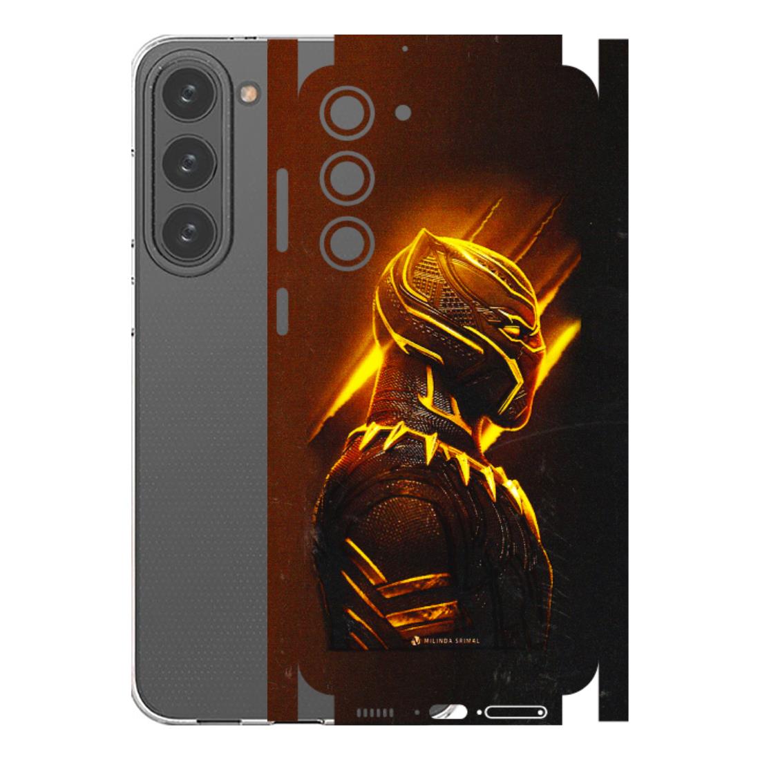 Samsung A/S Series Phone Skins (All Models) - Gold Black Panther - 3D Embossed Finish (L-181) Samsung Galaxy S23 Plus (5G)