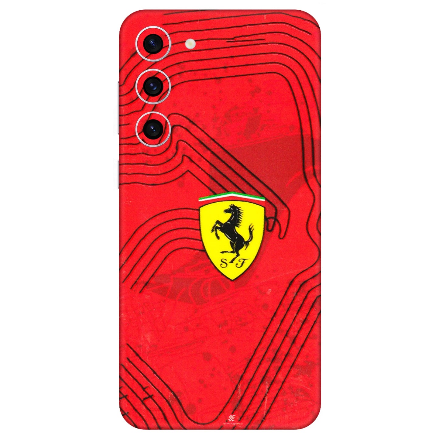 Samsung A/S Series Phone Skins (All Models) - Red Ferrari Logo Stylish - 3D Embossed Finish (L-238) Samsung Galaxy S23 Plus (5G)