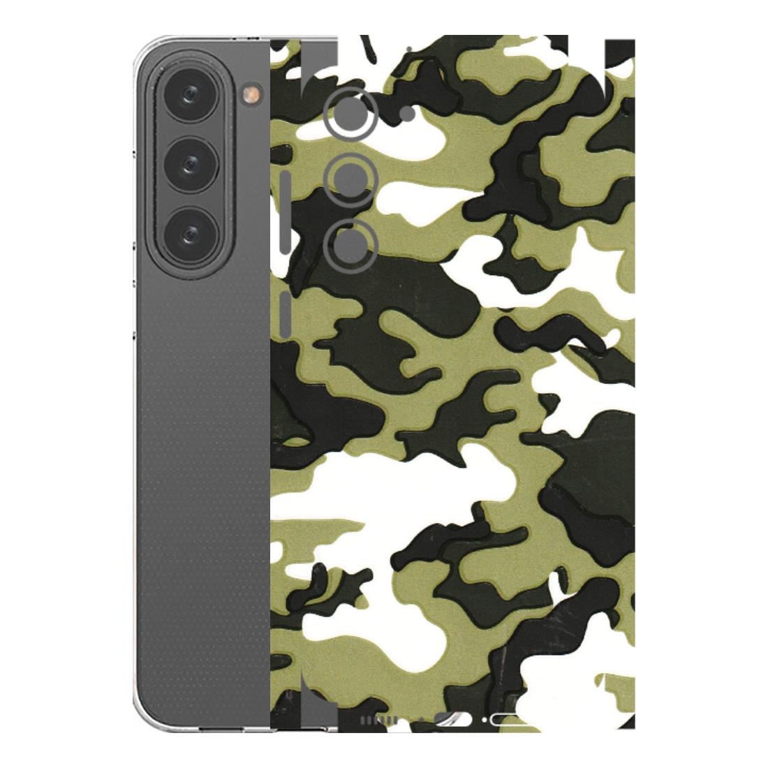 Samsung A/S Series Phone Skins (All Models) - Camouflages White And Green - 3D Embossed Finish (L-243) Samsung Galaxy S23 Plus (5G)