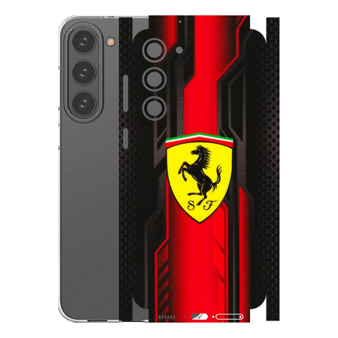 Samsung A/S Series Phone Skins (All Models) - Black Ferrari Logo - 3D Embossed Finish (L-253) Samsung Galaxy S23 Plus (5G)