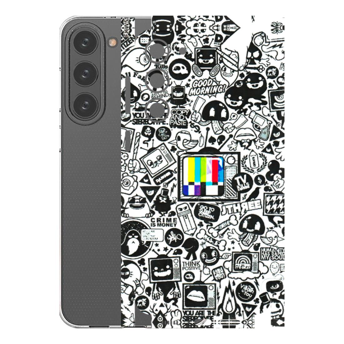 Samsung A/S Series Phone Skins (All Models) - Doodles Positive Art - 3D Embossed Finish (L-263) Samsung Galaxy S23 Plus (5G)