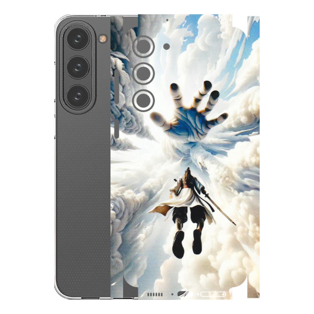 Samsung A/S Series Phone Skins (All Models) - Big Hand With Monkey King - 3D Embossed Finish (L-323) Samsung Galaxy S23 Plus (5G)