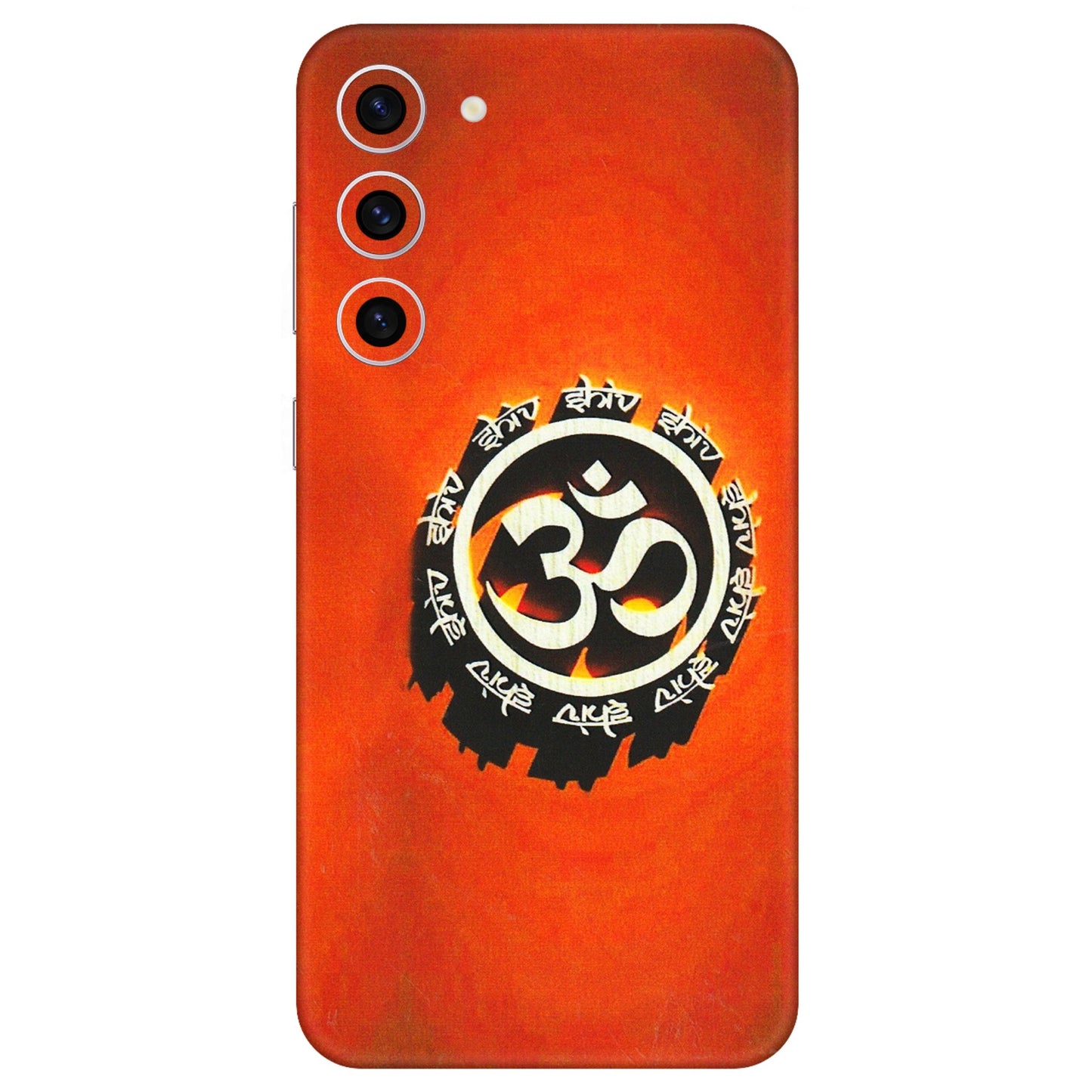 Samsung A/S Series Phone Skins (All Models) - Aum Shiv Orange - 3D Embossed Finish (L-32) Samsung Galaxy S23 Plus (5G)