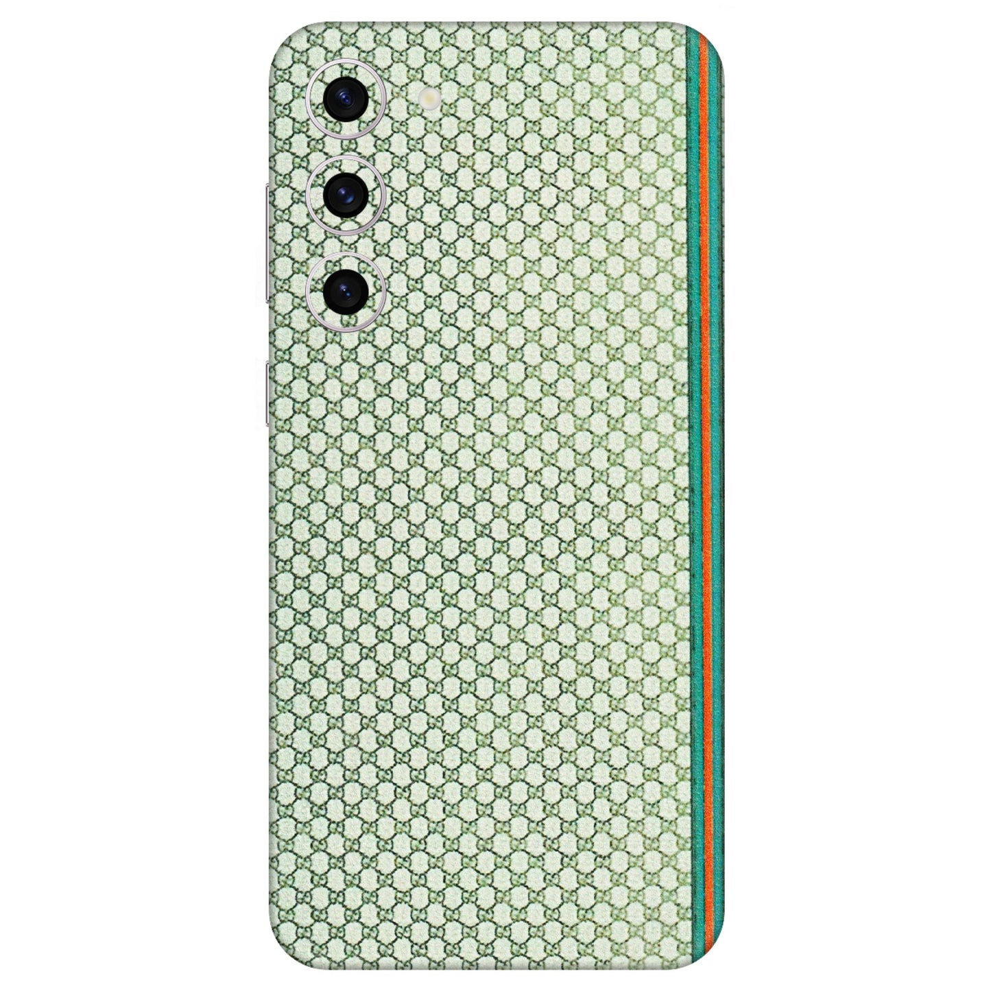 Samsung A/S Series Phone Skins (All Models) - Gucci Fabric Pattern - 3D Embossed Finish (L-73) Samsung Galaxy S23 Plus (5G)