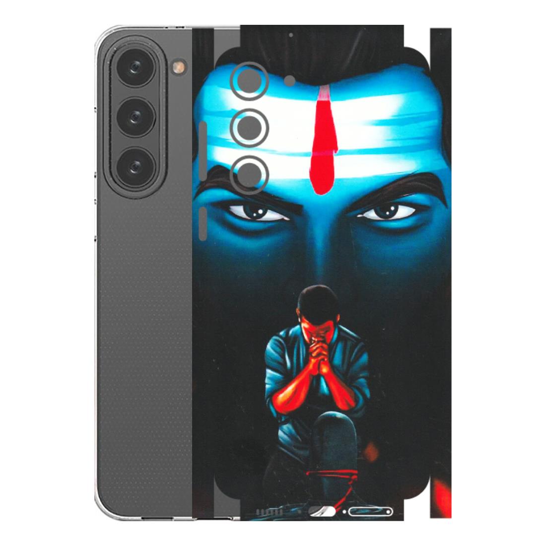 Samsung A/S Series Phone Skins (All Models) - Mahakal Bhakt - Matte Finish (M-112) Samsung Galaxy S23 Plus (5G)