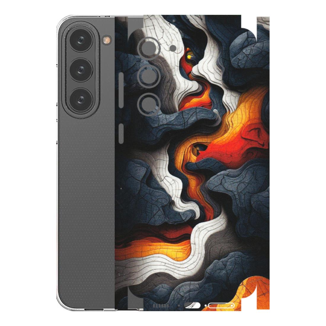 Samsung A/S Series Phone Skins (All Models) - Abstract Volcanic Layers - Matte Finish (M-52) Samsung Galaxy S23 Plus (5G)