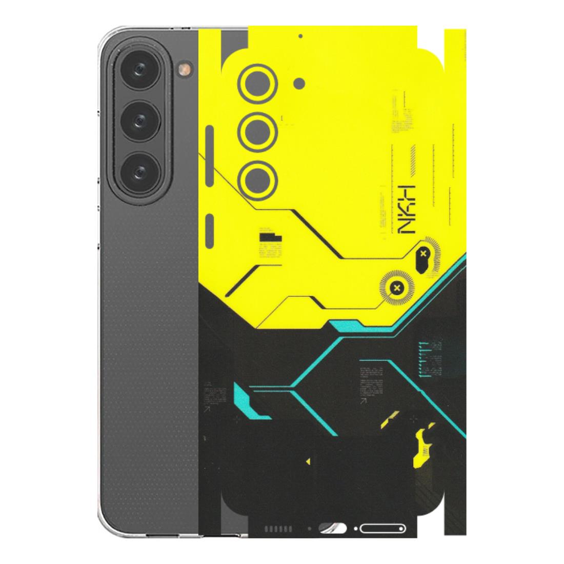 Samsung A/S Series Phone Skins (All Models) - Black Yellow Technica - Matte Finish (M-53) Samsung Galaxy S23 Plus (5G)