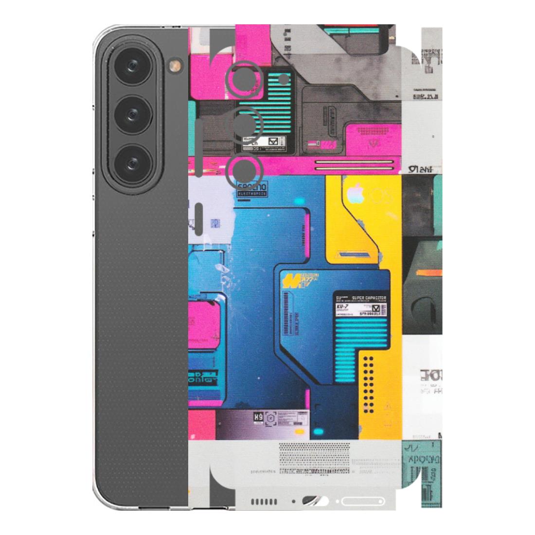 Samsung A/S Series Phone Skins (All Models) - Colourfull Motherboard Internals - Matte Finish (M-55) Samsung Galaxy S23 Plus (5G)