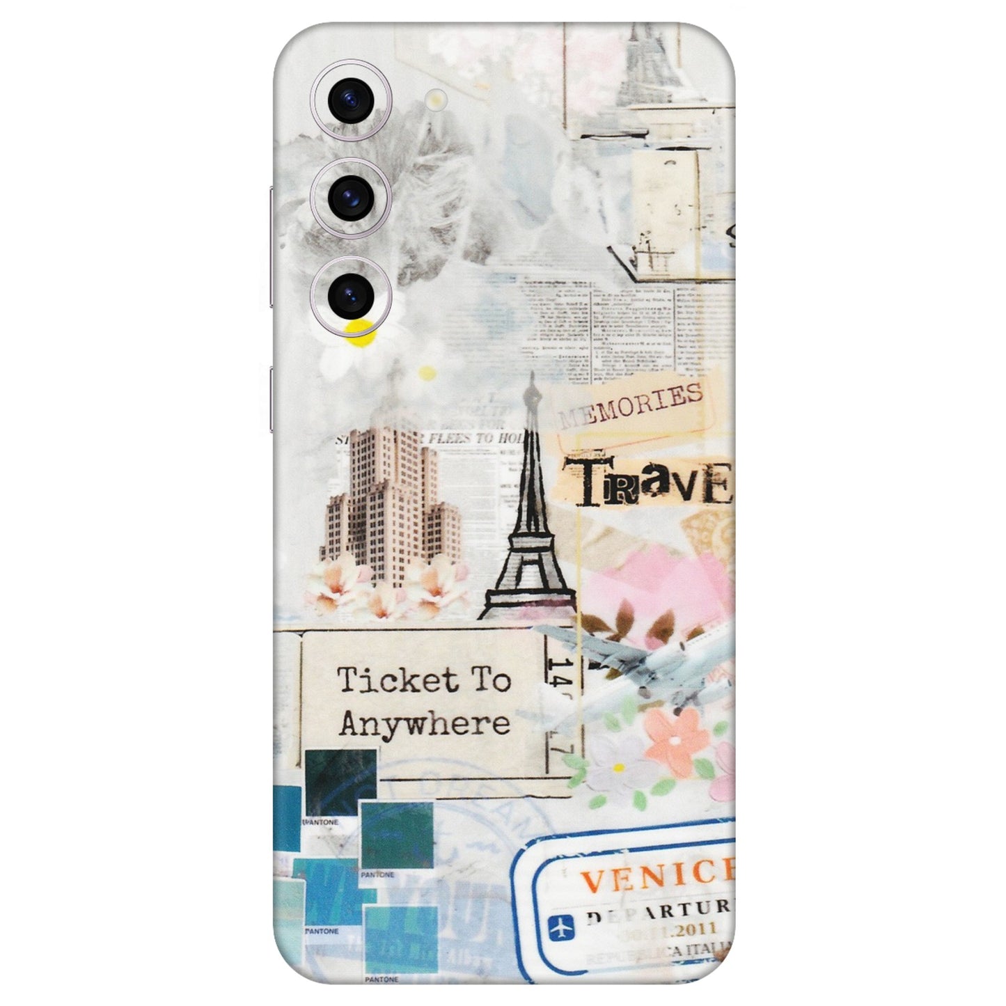 Samsung A/S Series Phone Skins (All Models) - Travel Memories - Transparent Finish (T-09) Samsung Galaxy S23 Plus (5G)