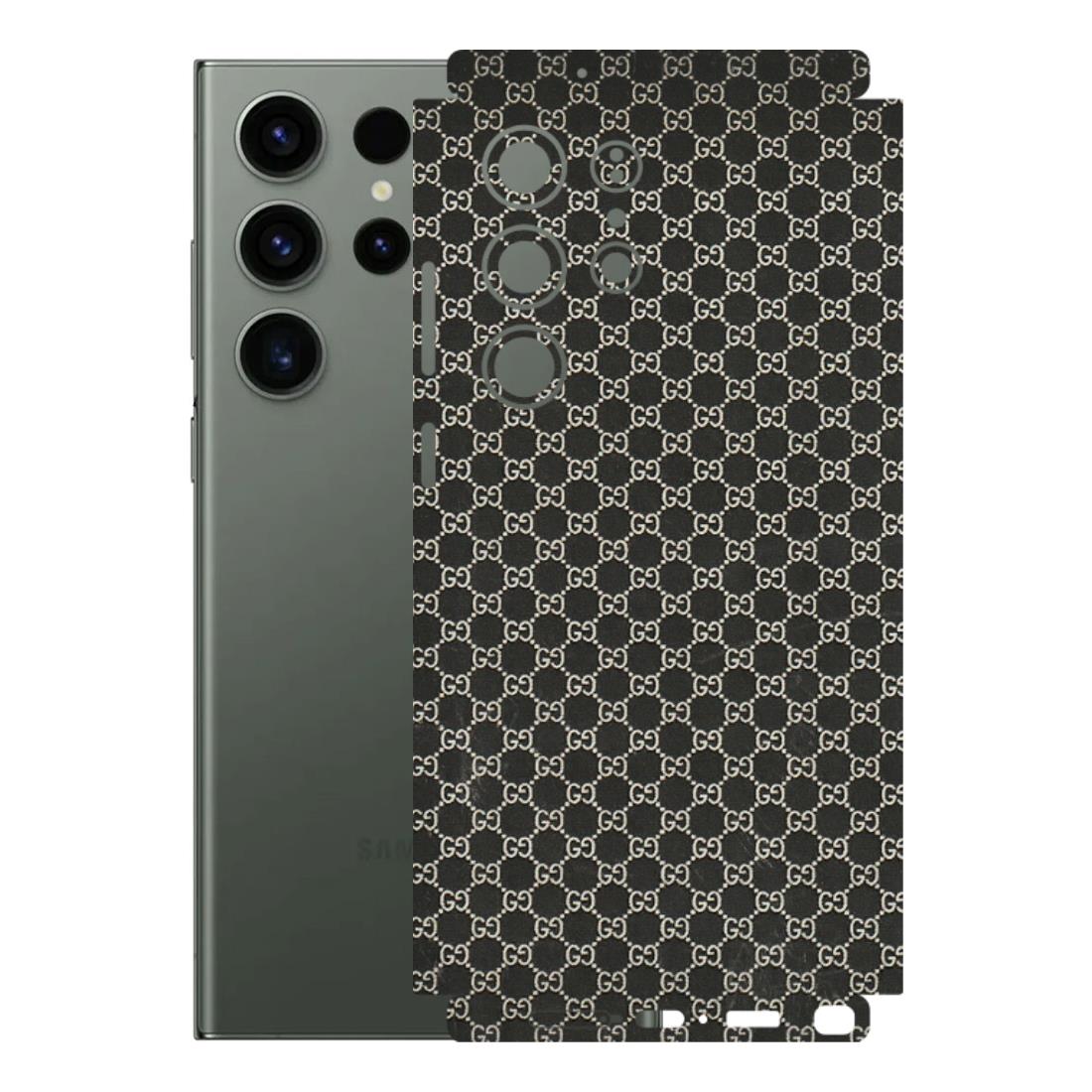 Samsung A/S Series Phone Skins (All Models) - Black G Print - 3D Embossed Finish (L-109) Samsung Galaxy S23 Ultra (5G)