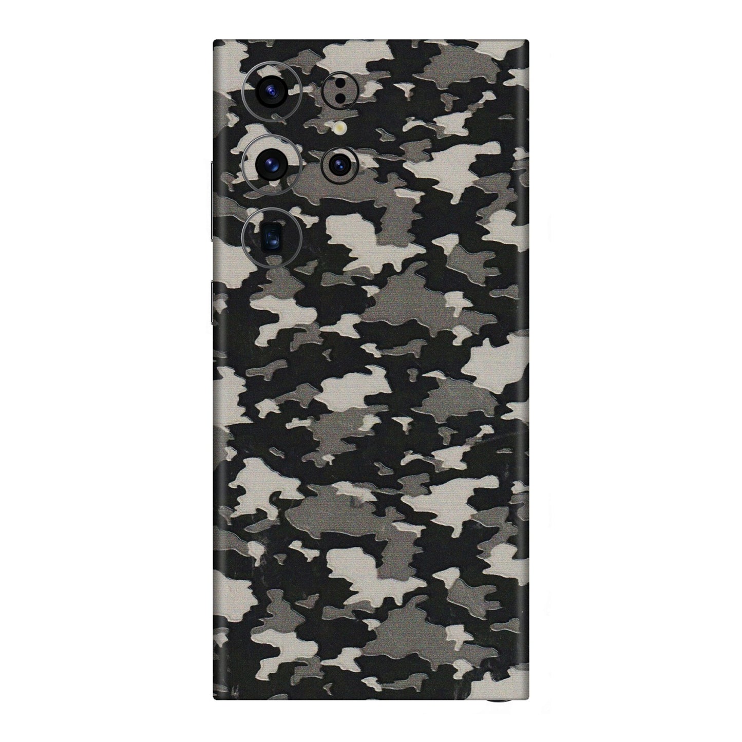 Samsung A/S Series Phone Skins (All Models) - Black/Grey Camoflaunge - 3D Embossed Finish (L-142) Samsung Galaxy S23 Ultra (5G)