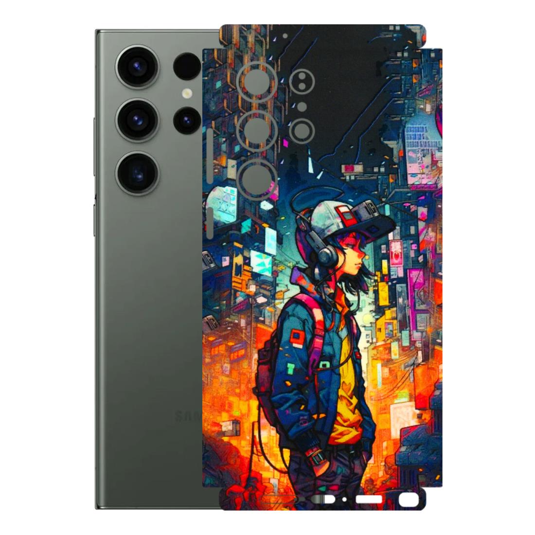 Samsung A/S Series Phone Skins (All Models) - Street Anime Guy - 3D Embossed Finish (L-158) Samsung Galaxy S23 Ultra (5G)