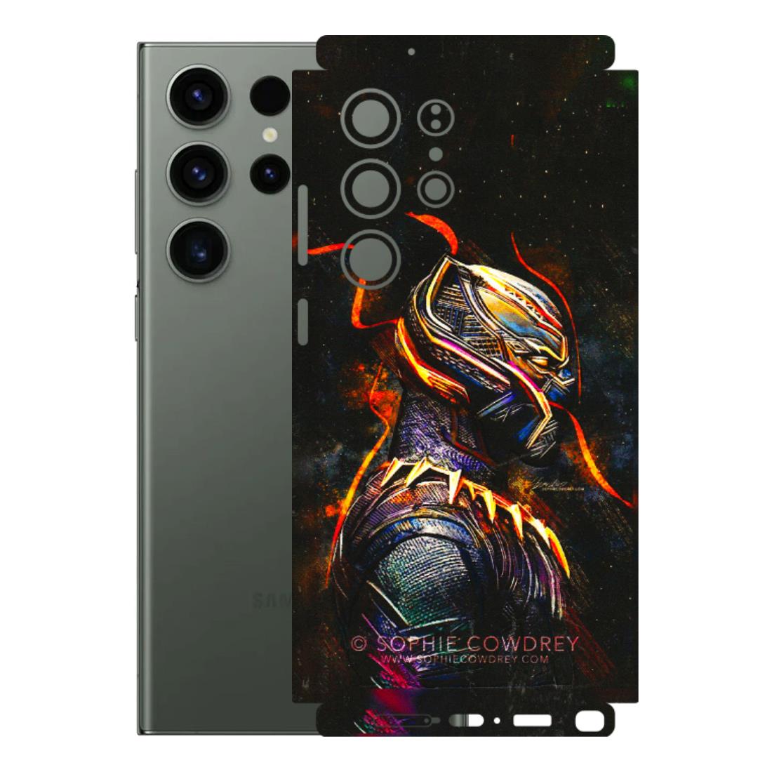 Samsung A/S Series Phone Skins (All Models) - Black Panther - 3D Embossed Finish (L-190) Samsung Galaxy S23 Ultra (5G)