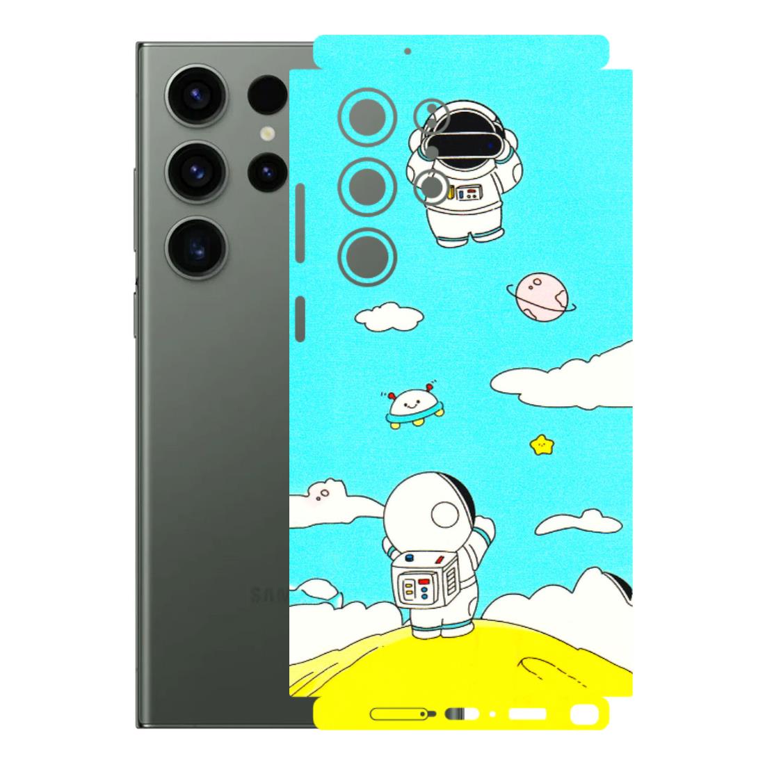 Samsung A/S Series Phone Skins (All Models) - Blue Skies Astro Float - 3D Embossed Finish (L-230) Samsung Galaxy S23 Ultra (5G)
