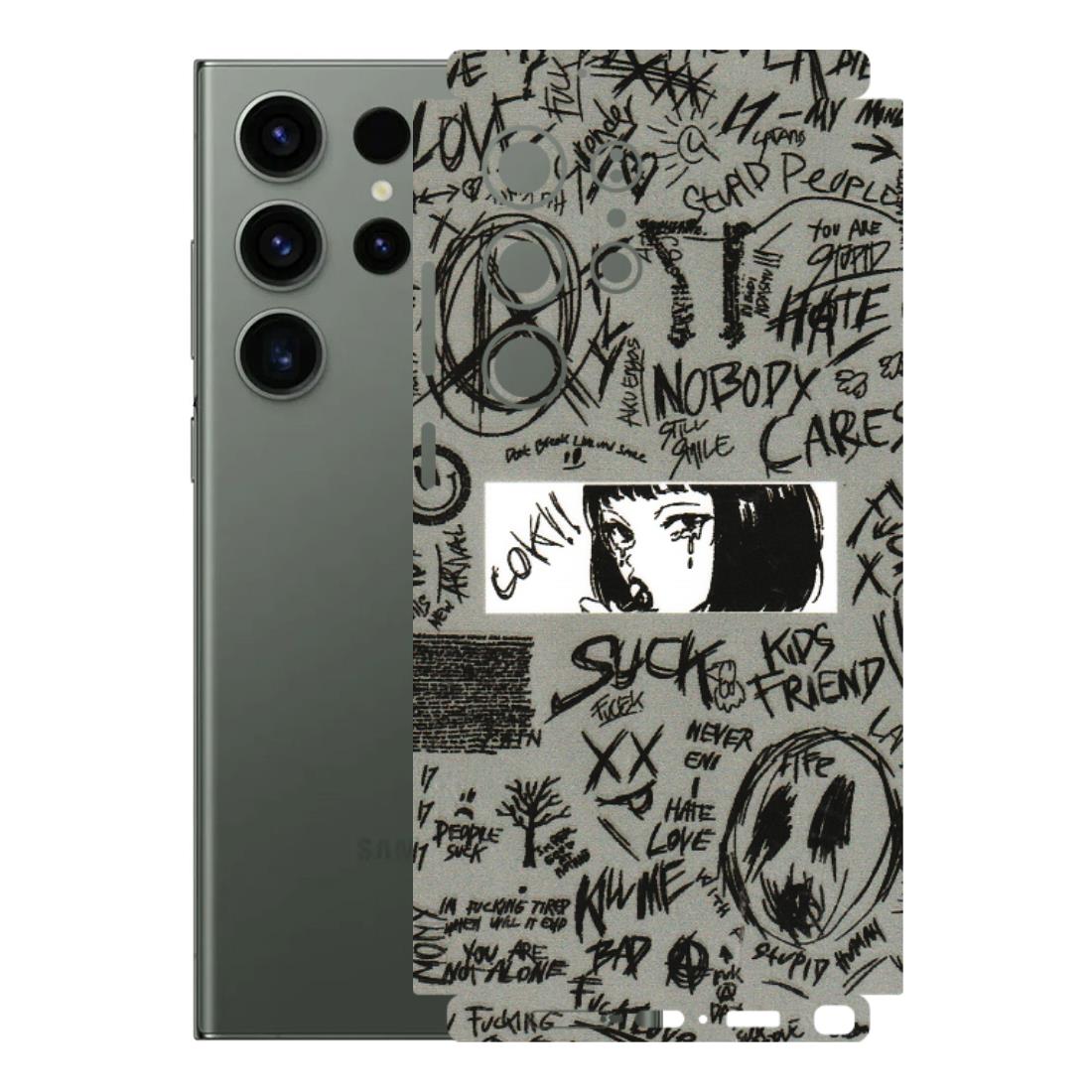 Samsung A/S Series Phone Skins (All Models) - Never Have Love Anime - 3D Embossed Finish (L-260) Samsung Galaxy S23 Ultra (5G)