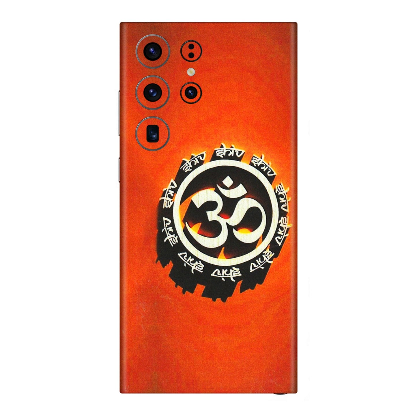 Samsung A/S Series Phone Skins (All Models) - Aum Shiv Orange - 3D Embossed Finish (L-32) Samsung Galaxy S23 Ultra (5G)