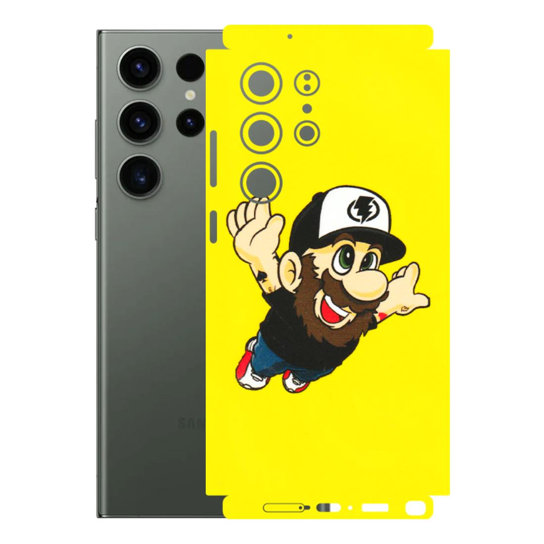 Samsung A/S Series Phone Skins (All Models) - Flying Beardo - 3D Embossed Finish (L-60) Samsung Galaxy S23 Ultra (5G)