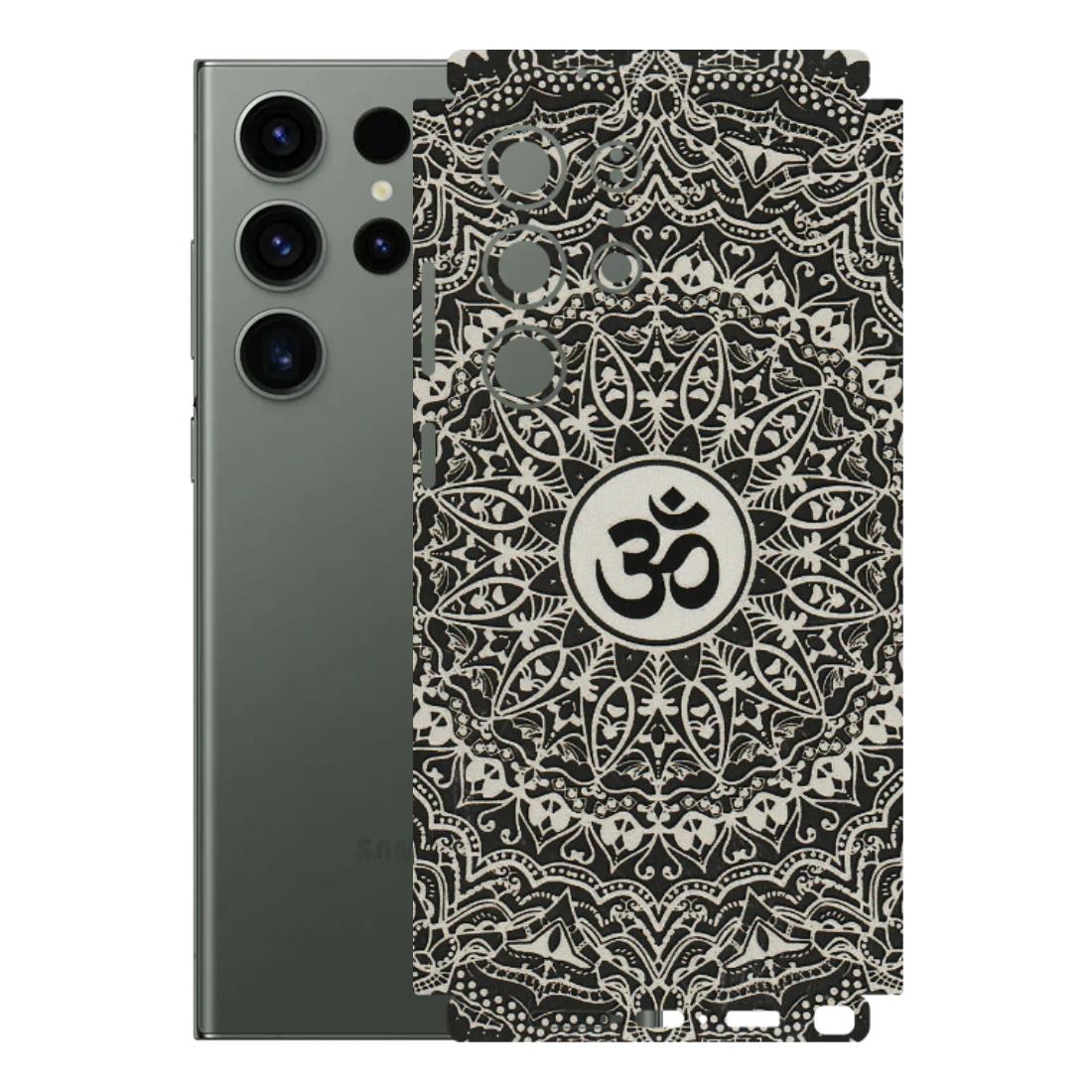 Samsung A/S Series Phone Skins (All Models) - Aum Elegant Mandala - 3D Embossed Finish (L-62) Samsung Galaxy S23 Ultra (5G)