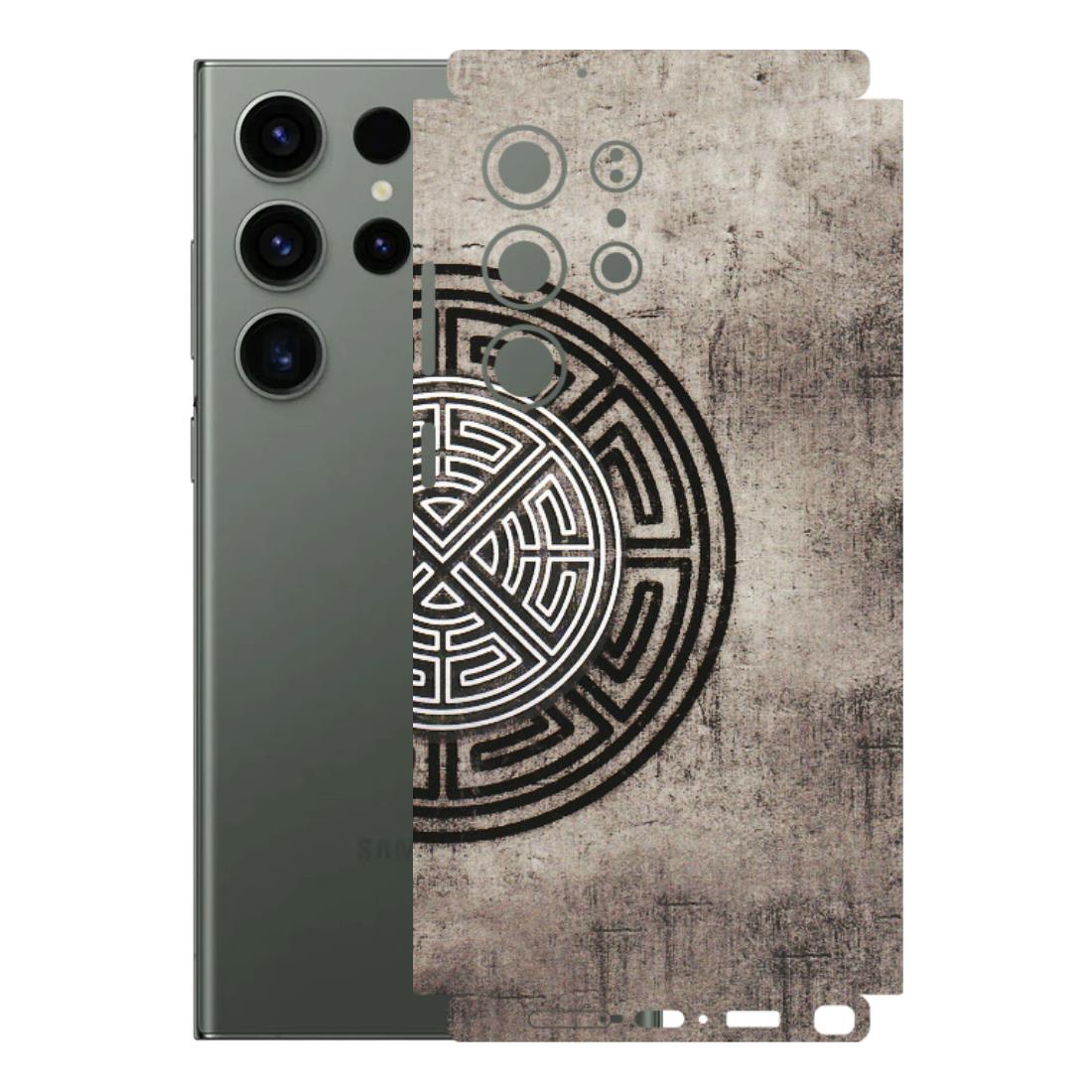 Samsung A/S Series Phone Skins (All Models) - Mysterious Circular Design - 3D Embossed Finish (L-63) Samsung Galaxy S23 Ultra (5G)