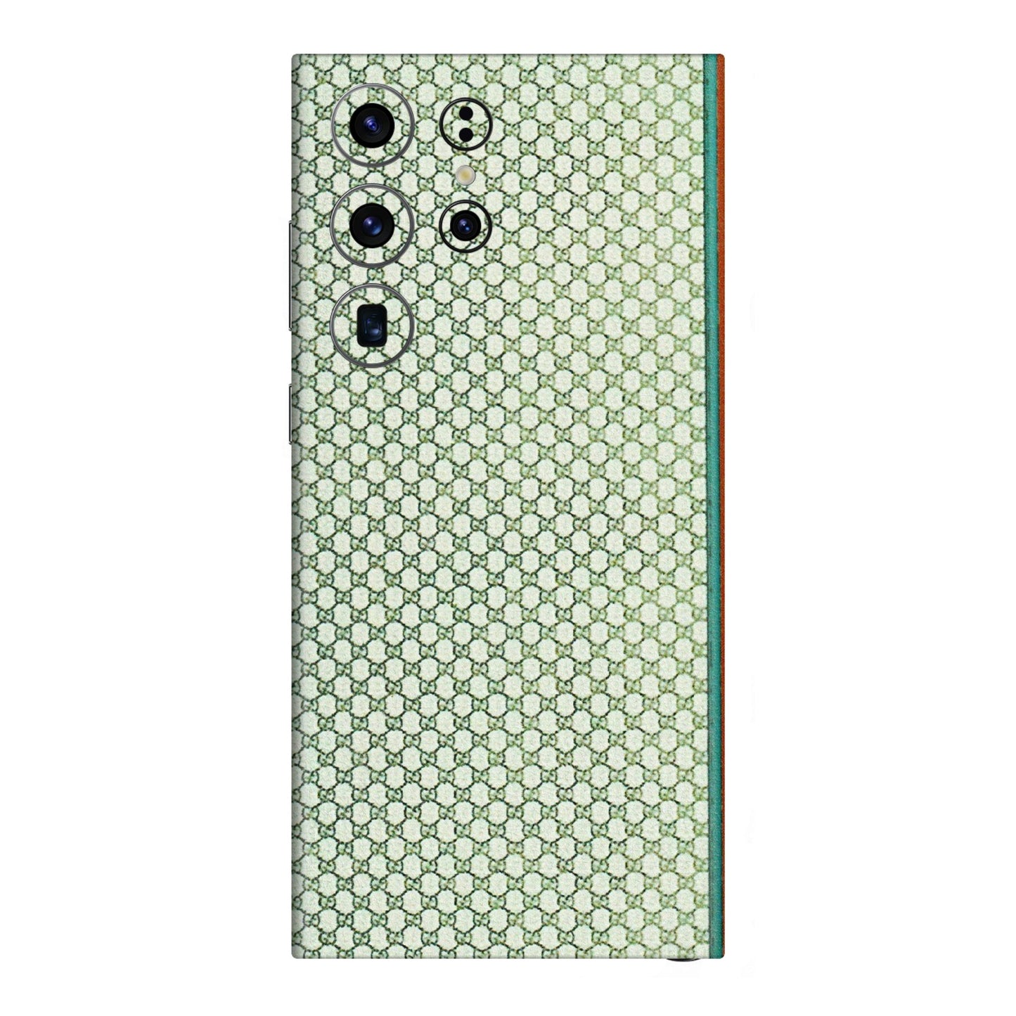 Samsung A/S Series Phone Skins (All Models) - Gucci Fabric Pattern - 3D Embossed Finish (L-73) Samsung Galaxy S23 Ultra (5G)
