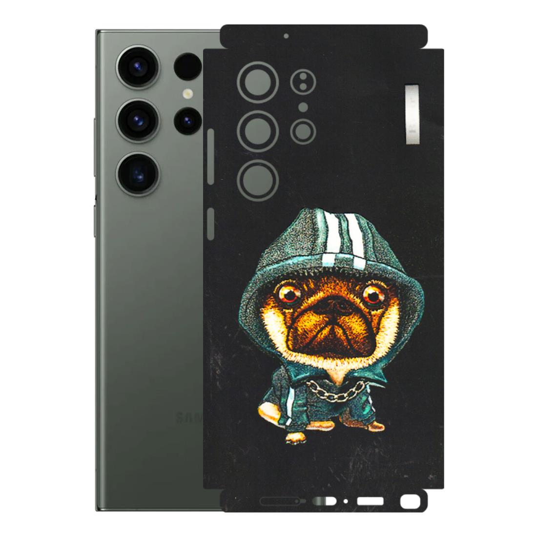 Samsung A/S Series Phone Skins (All Models) - Puppy N Hoodie - 3D Embossed Finish (L-90) Samsung Galaxy S23 Ultra (5G)