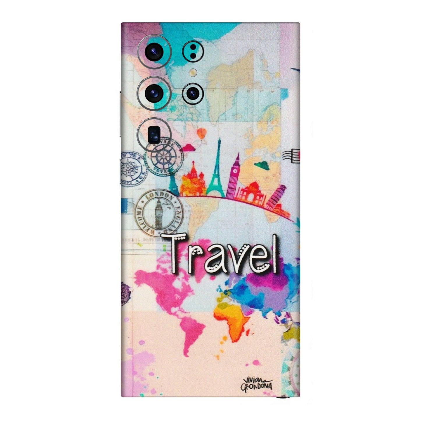 Samsung A/S Series Phone Skins (All Models) - Travel The Wonders - Matte Finish (M-108) Samsung Galaxy S23 Ultra (5G)