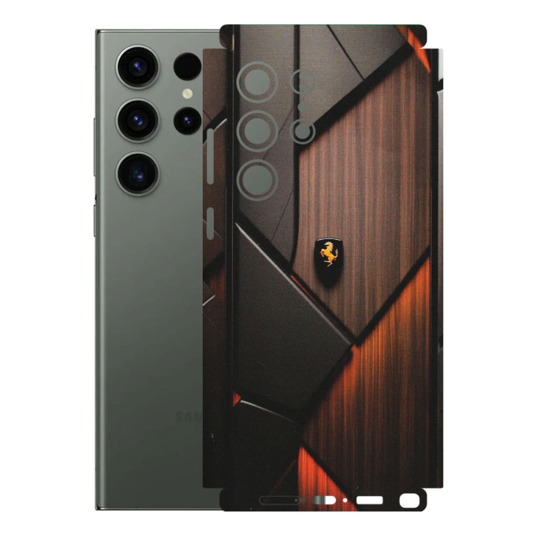 Samsung A/S Series Phone Skins (All Models) - Lambo Beauty Wood Pattern Sober - Matte Finish (M-51) Samsung Galaxy S23 Ultra (5G)