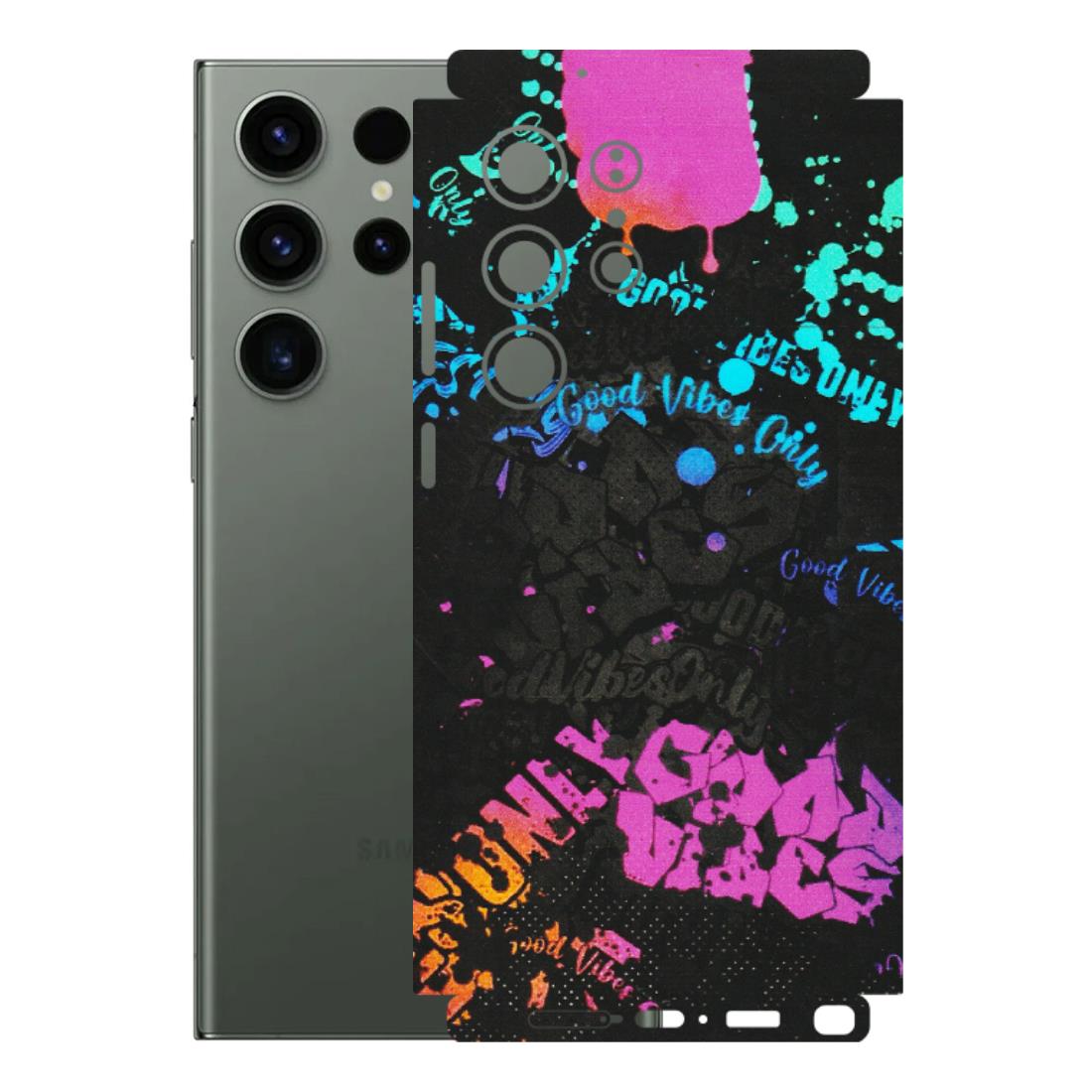 Samsung A/S Series Phone Skins (All Models) - Majestic Black Vibes - Matte Finish (M-62) Samsung Galaxy S23 Ultra (5G)