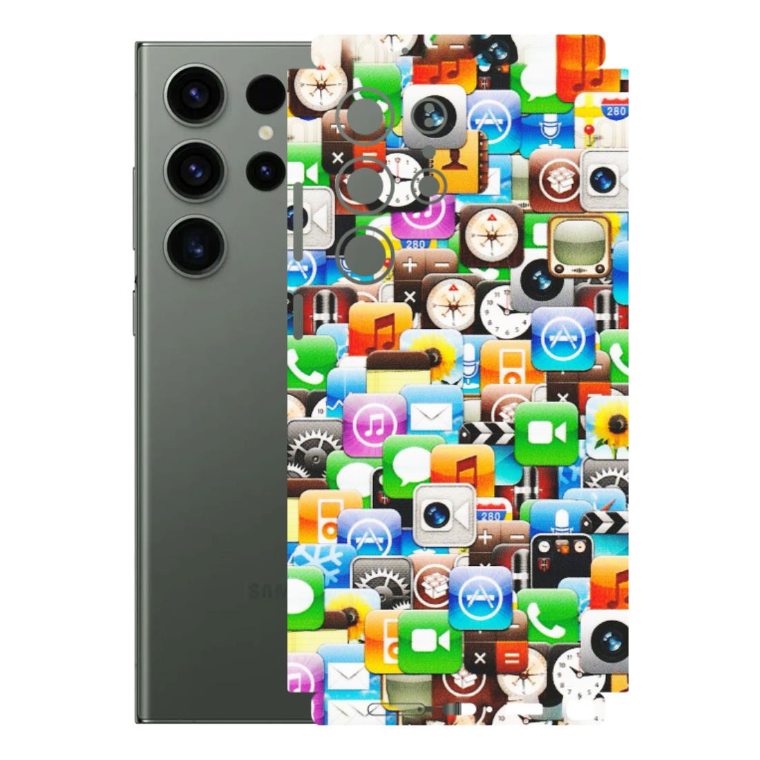 Samsung A/S Series Phone Skins (All Models) - All Apple Icons - Matte Finish (M-93) Samsung Galaxy S23 Ultra (5G)