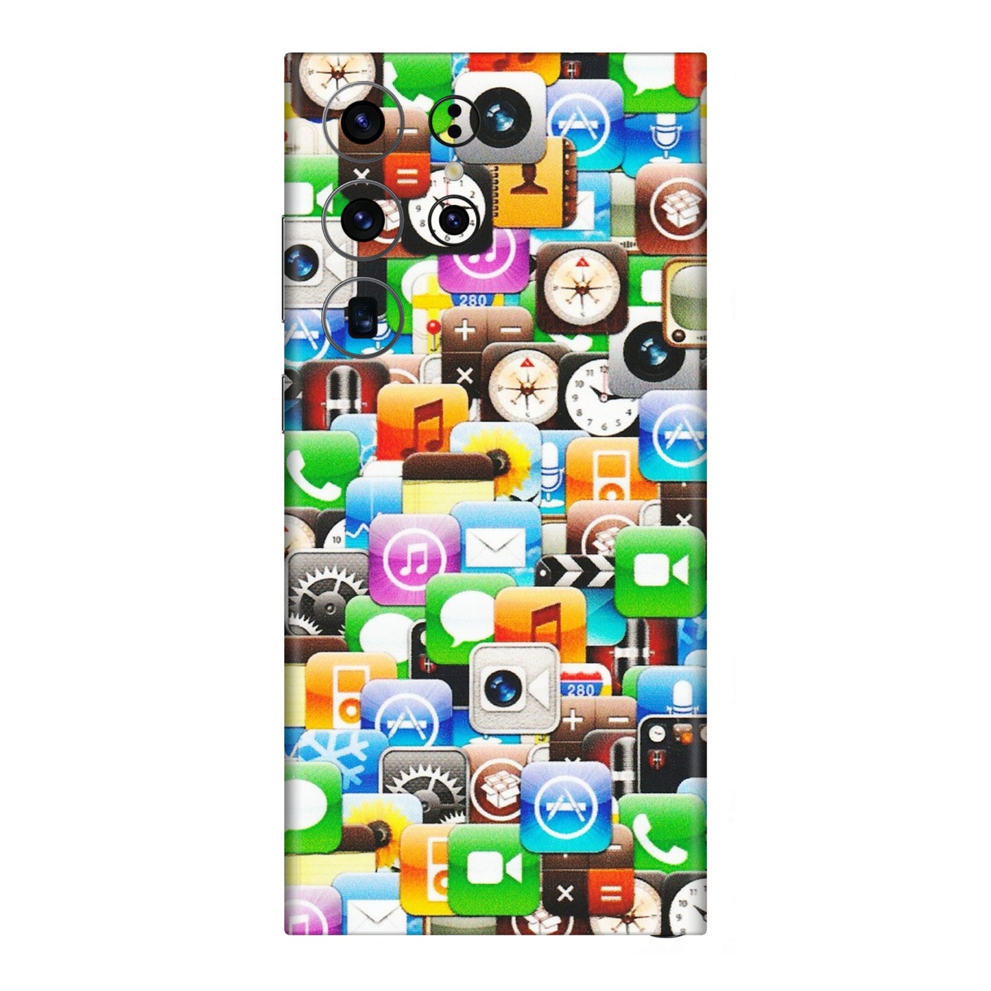 Samsung A/S Series Phone Skins (All Models) - All Apple Icons - Matte Finish (M-93) Samsung Galaxy S23 Ultra (5G)