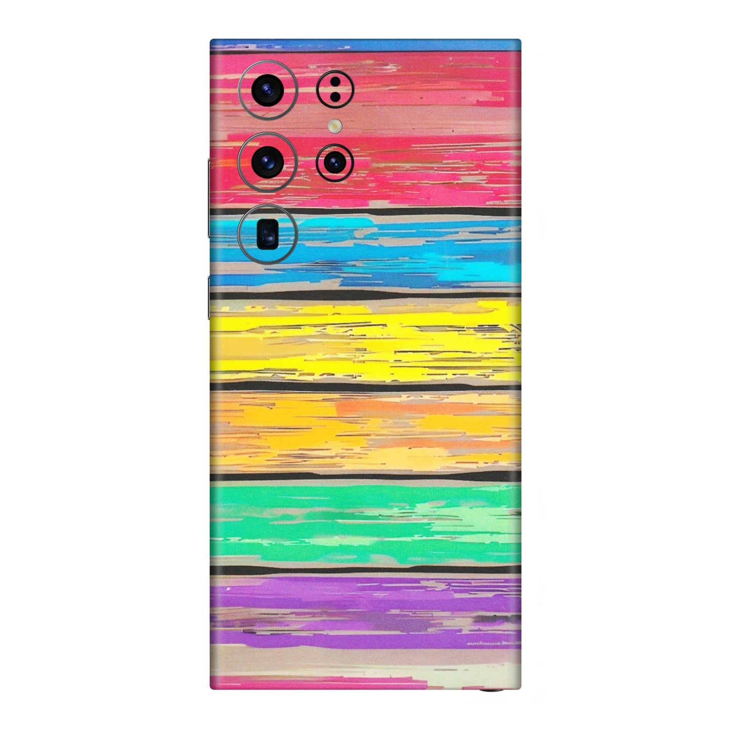 Samsung A/S Series Phone Skins (All Models) - Multi Colour Wooden Wall - Matte Finish (M-96) Samsung Galaxy S23 Ultra (5G)