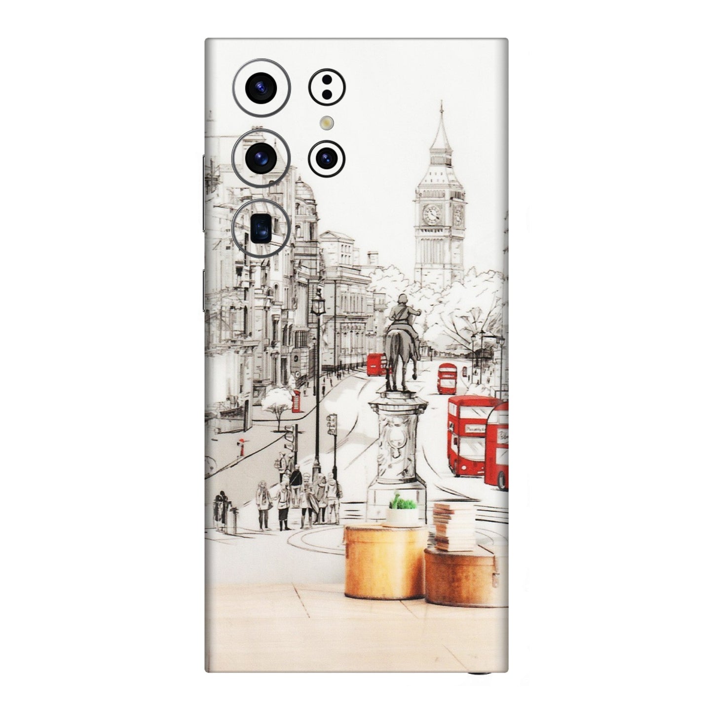 Samsung A/S Series Phone Skins (All Models) - London Street - Transparent Finish (T-02) Samsung Galaxy S23 Ultra (5G)