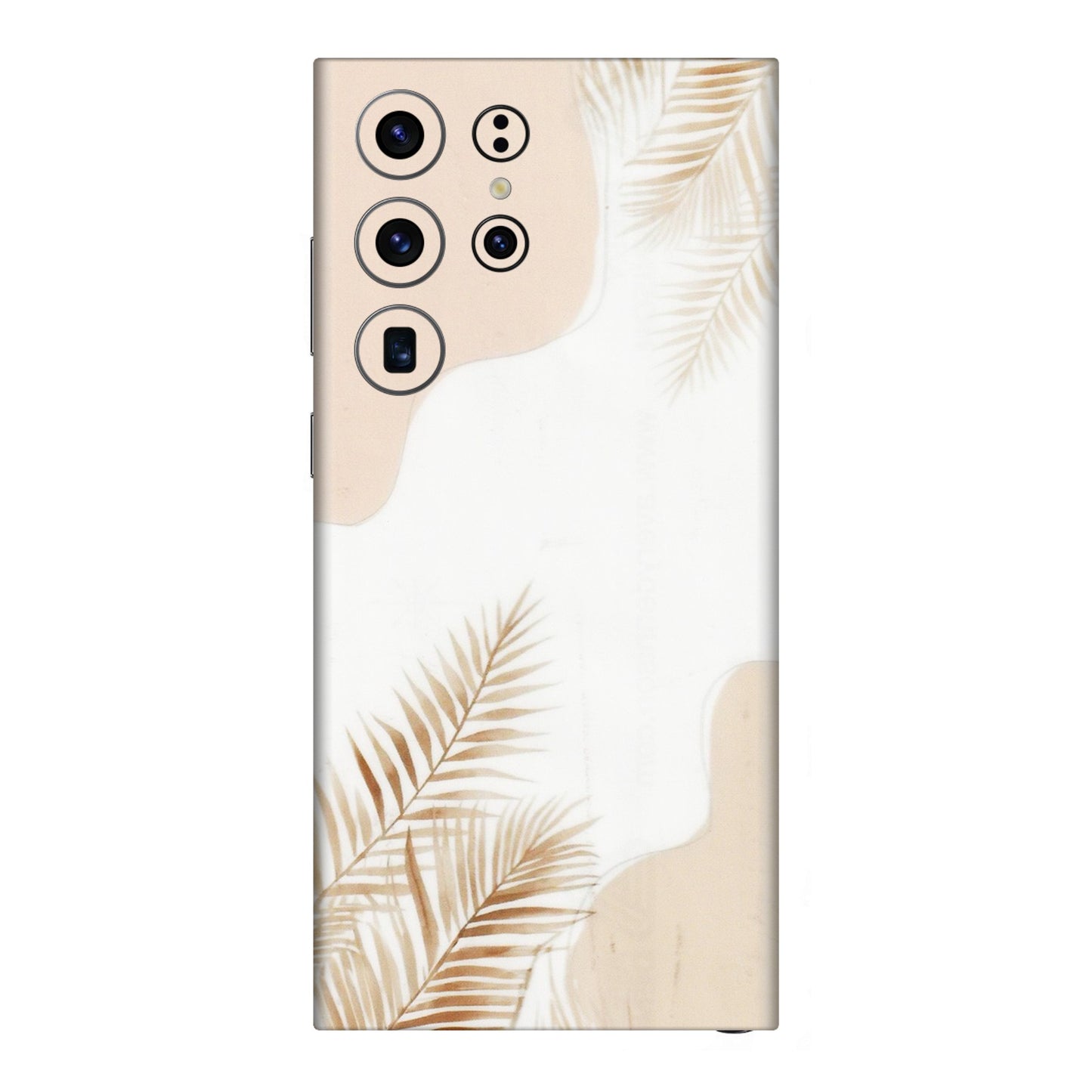 Samsung A/S Series Phone Skins (All Models) - Gold Petals Abstract - Transparent Finish (T-08) Samsung Galaxy S23 Ultra (5G)