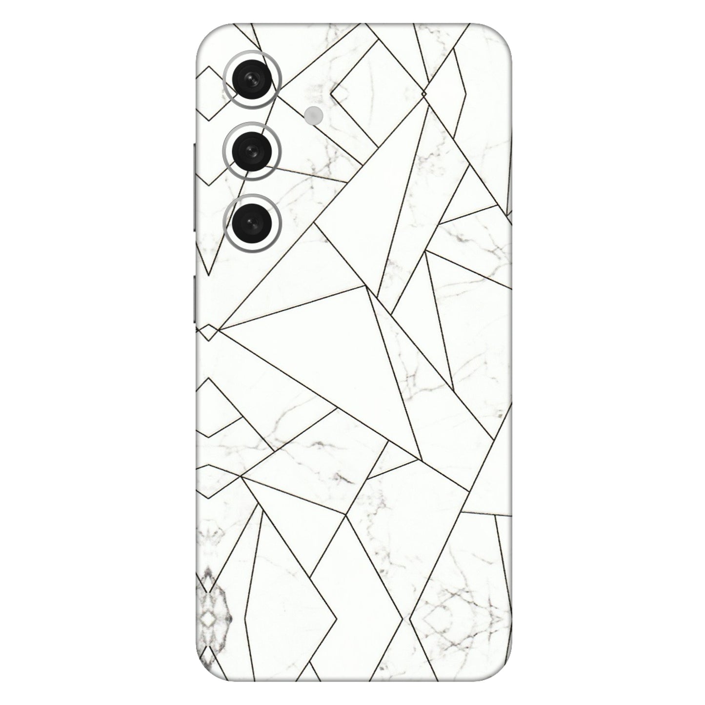 Samsung A/S Series Phone Skins (All Models) - Luxury White Marble Effect - 3D Embossed Finish (L-168) Samsung Galaxy S24 (5G)