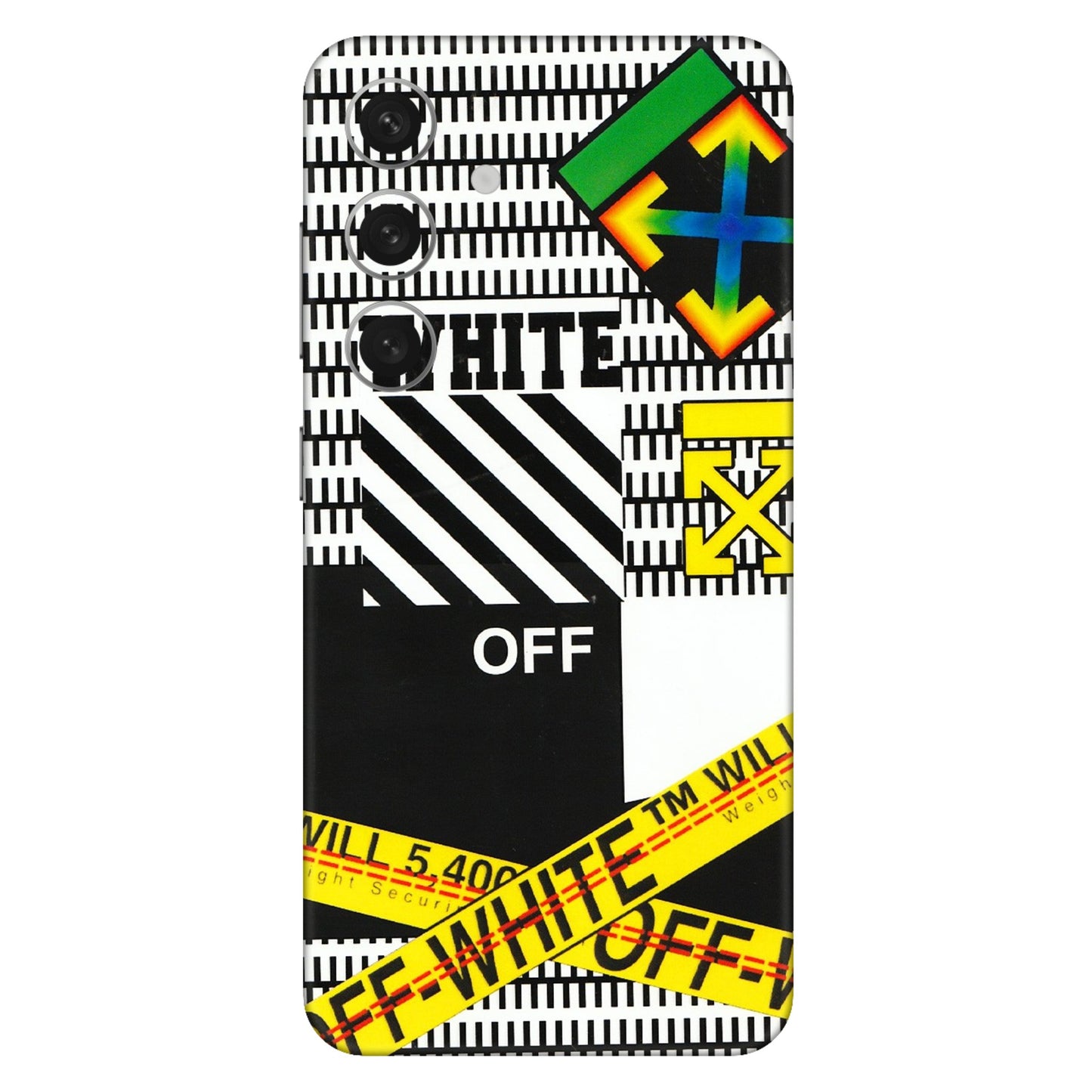 Samsung A/S Series Phone Skins (All Models) - White Off Abstract - 3D Embossed Finish (L-172) Samsung Galaxy S24 (5G)
