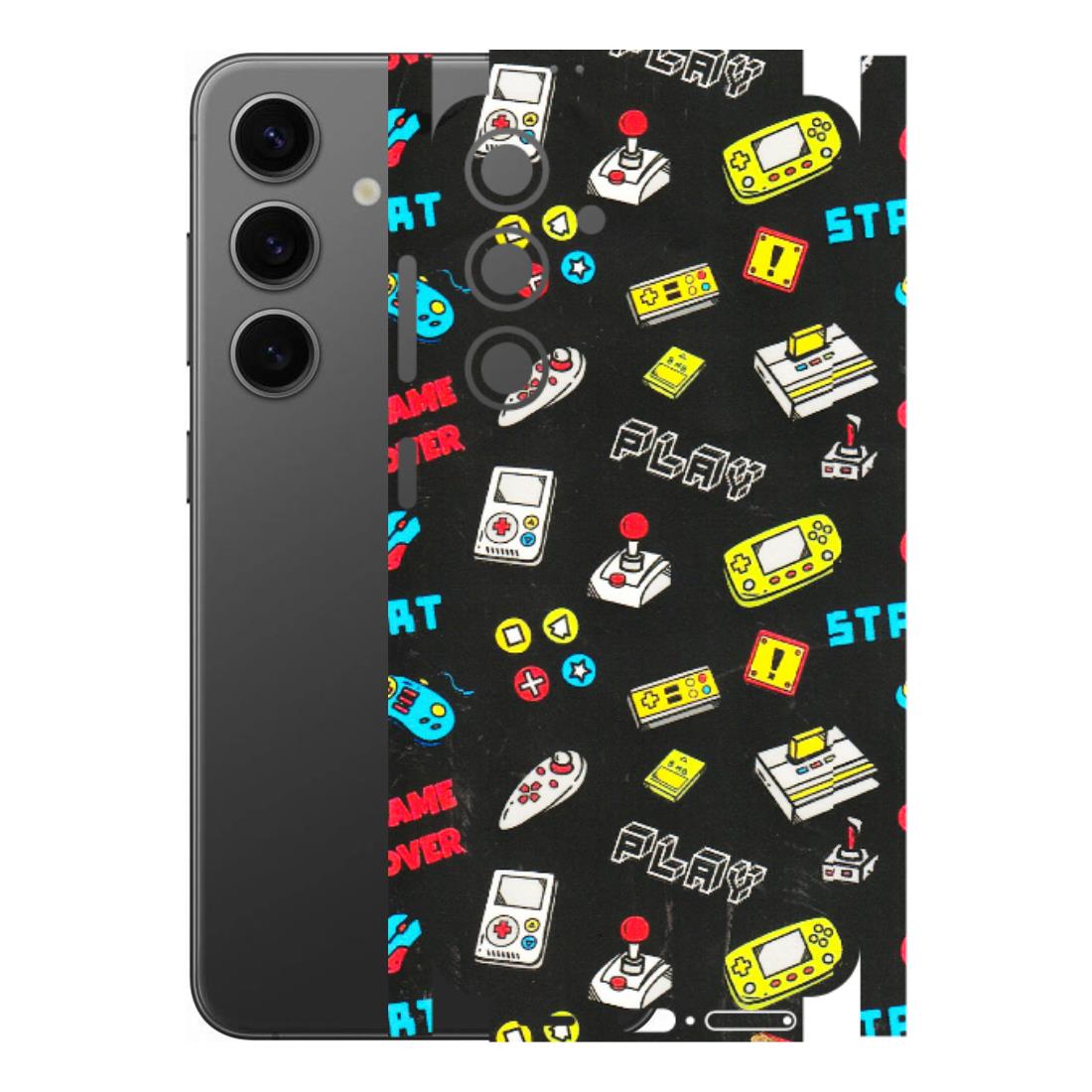Samsung A/S Series Phone Skins (All Models) - Gaming Doodles - 3D Embossed Finish (L-224) Samsung Galaxy S24 (5G)
