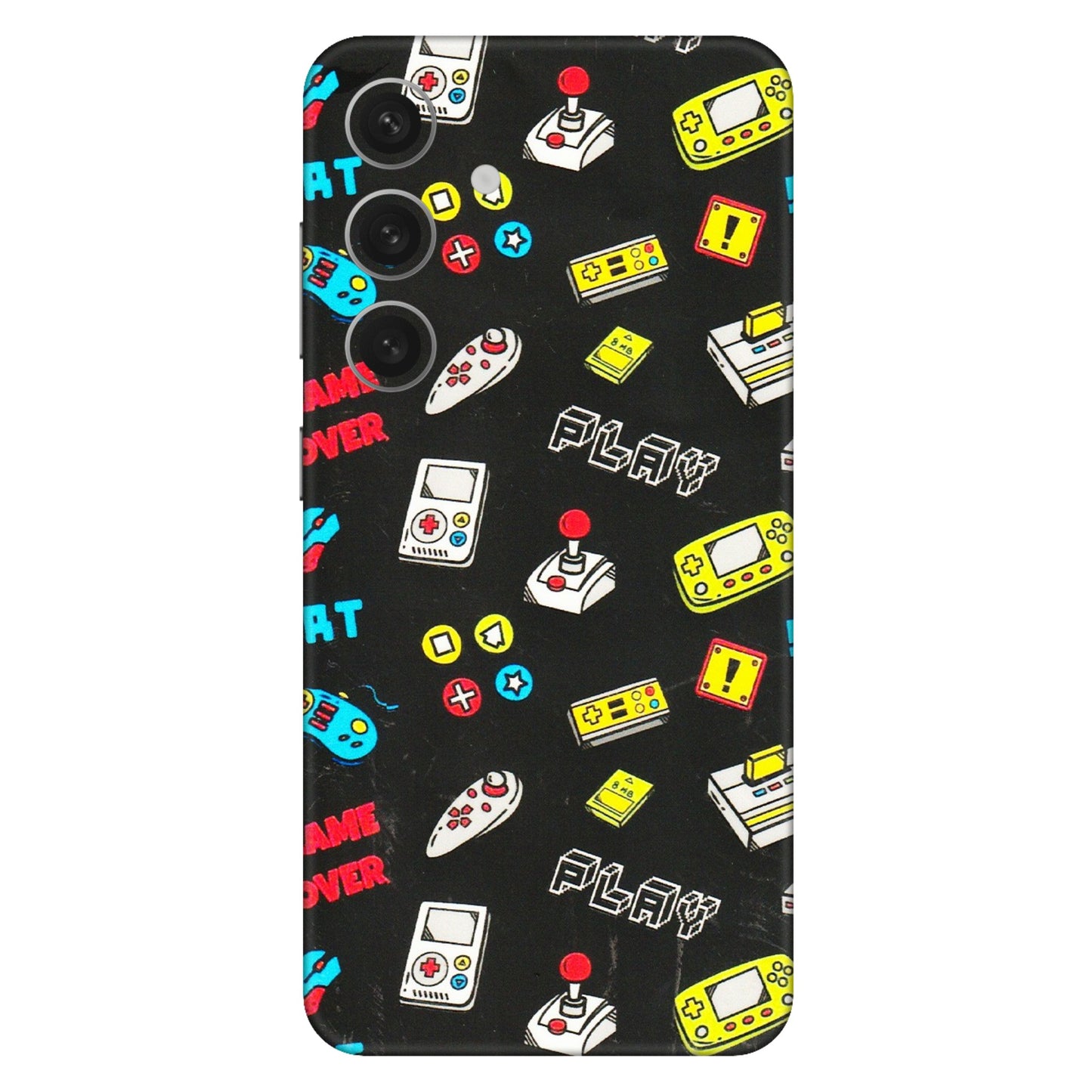 Samsung A/S Series Phone Skins (All Models) - Gaming Doodles - 3D Embossed Finish (L-224) Samsung Galaxy S24 (5G)