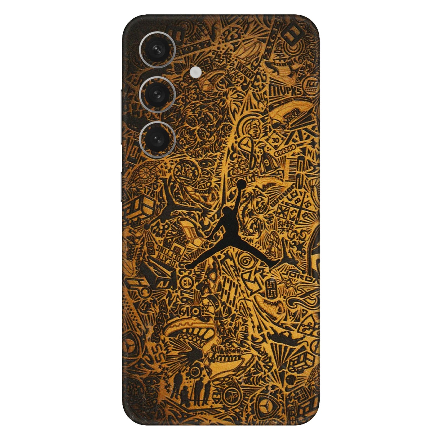 Samsung A/S Series Phone Skins (All Models) - Premium Gold Basketball Player - 3D Embossed Finish (L-236) Samsung Galaxy S24 (5G)