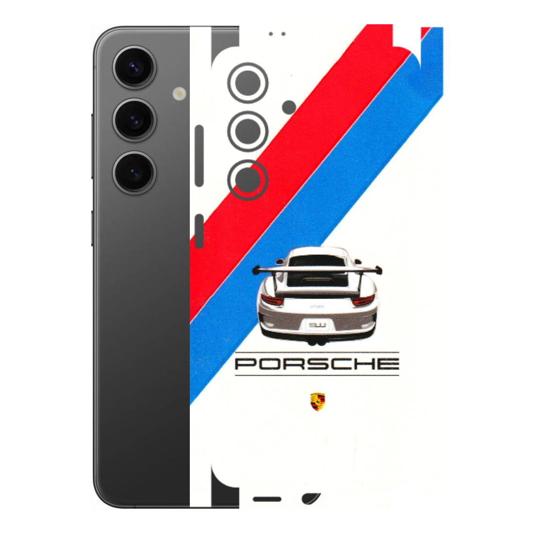 Samsung A/S Series Phone Skins (All Models) - Porche Car Sober Logo - 3D Embossed Finish (L-248) Samsung Galaxy S24 (5G)