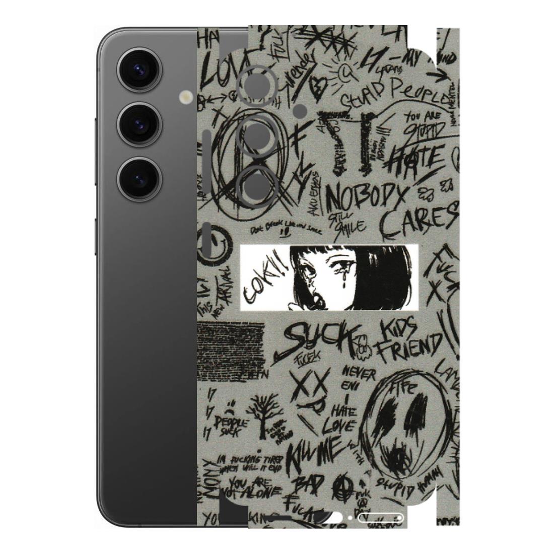 Samsung A/S Series Phone Skins (All Models) - Never Have Love Anime - 3D Embossed Finish (L-260) Samsung Galaxy S24 (5G)