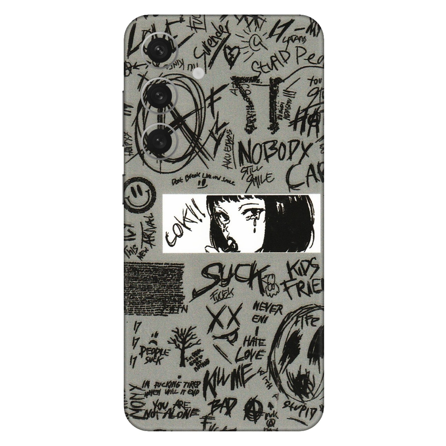 Samsung A/S Series Phone Skins (All Models) - Never Have Love Anime - 3D Embossed Finish (L-260) Samsung Galaxy S24 (5G)