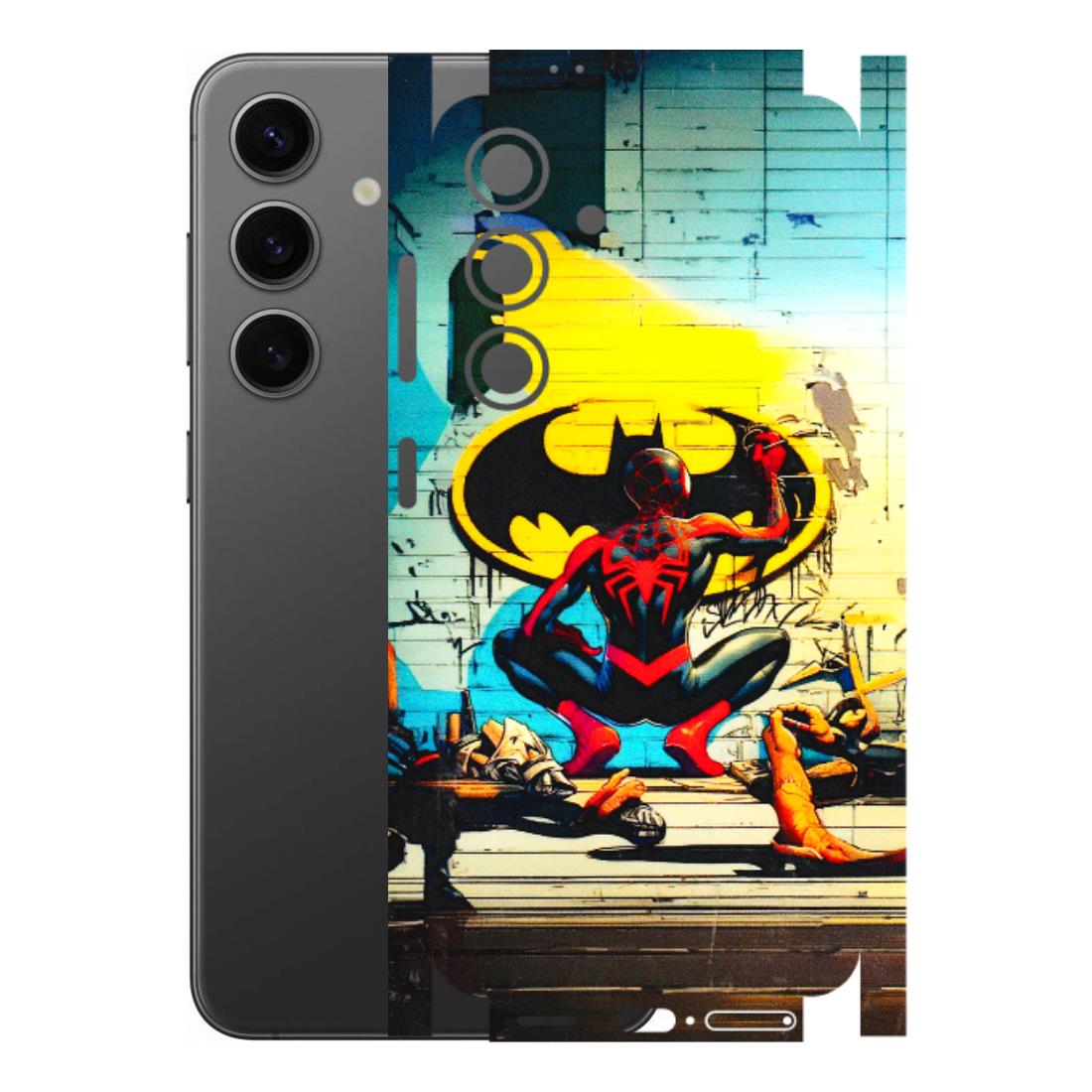 Samsung A/S Series Phone Skins (All Models) - New Spiderman Bat Logo - 3D Embossed Finish (L-309) Samsung Galaxy S24 (5G)
