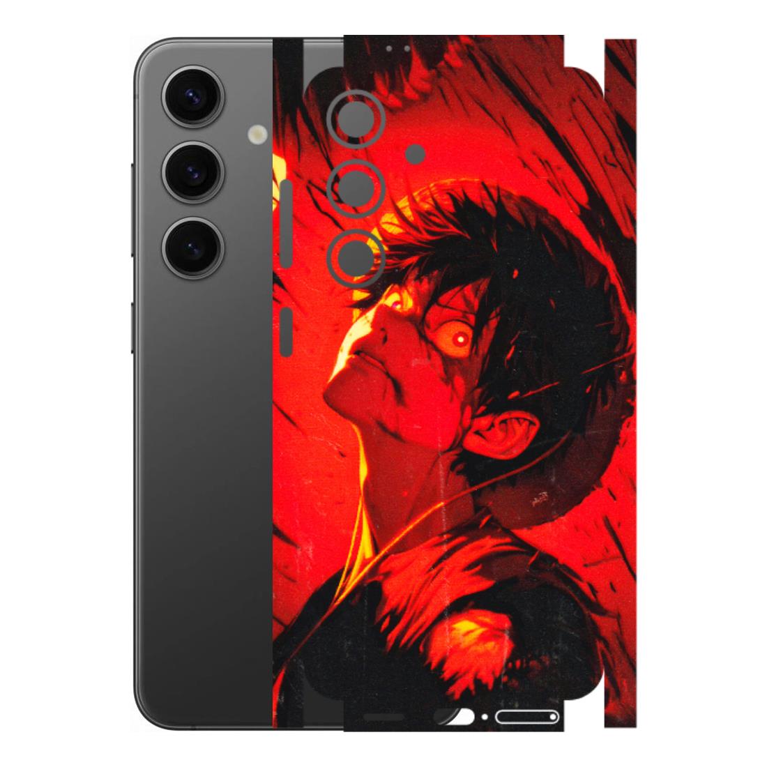 Samsung A/S Series Phone Skins (All Models) - D.Luffy Power Up One Piece Anime - 3D Embossed Finish (L-326) Samsung Galaxy S24 (5G)