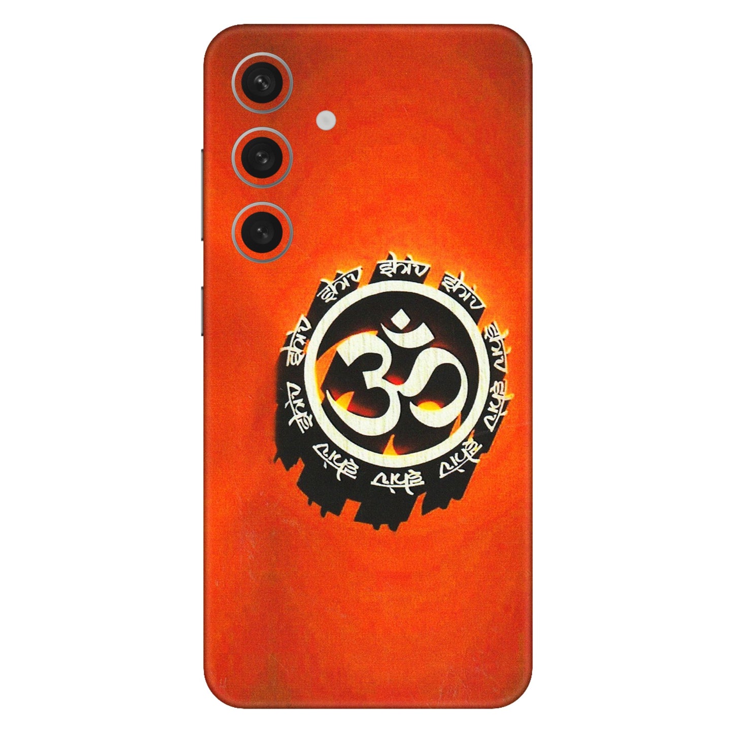 Samsung A/S Series Phone Skins (All Models) - Aum Shiv Orange - 3D Embossed Finish (L-32) Samsung Galaxy S24 (5G)