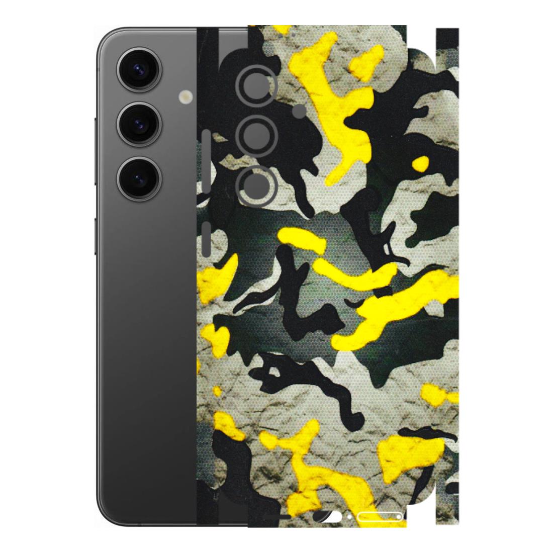 Samsung A/S Series Phone Skins (All Models) - Yellow Camouflage - 3D Embossed Finish (L-61) Samsung Galaxy S24 (5G)