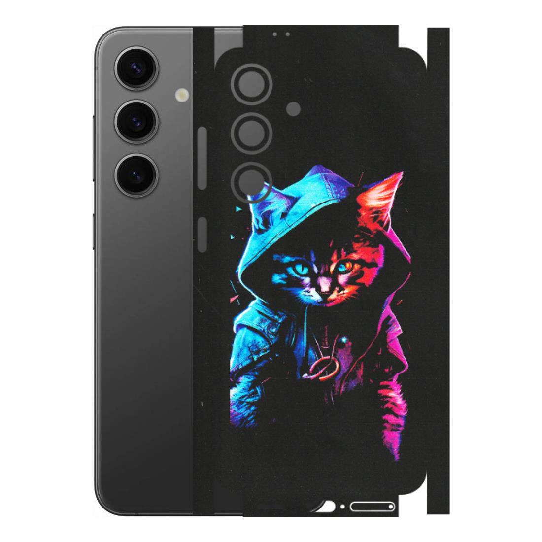 Samsung A/S Series Phone Skins (All Models) - Cyberpunk Cat - Matte Finish (M-45) Samsung Galaxy S24 (5G)